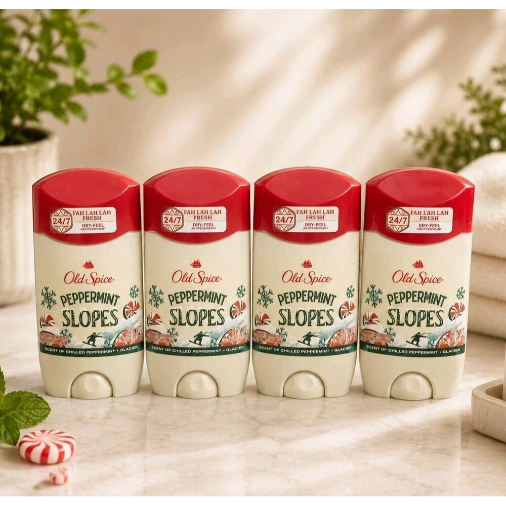4 Old Spice Peppermint Slopes Antiperspirant Limited Edition 2.6 Oz